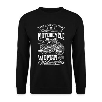 Moto Motard Cycliste Hommes Motard Motard - Sweat-shirt Unisexe - noir - Devant - Alina (178cm) & Michal (187cm)