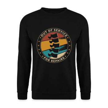 Binoic Spine Club - Unisex Sweatshirt - black - Front - Alina (178cm) & Michal (187cm)