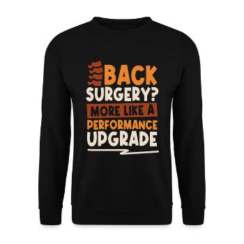 Back Surgery - Unisex Sweatshirt - black - Front - Alina (178cm) & Michal (187cm)