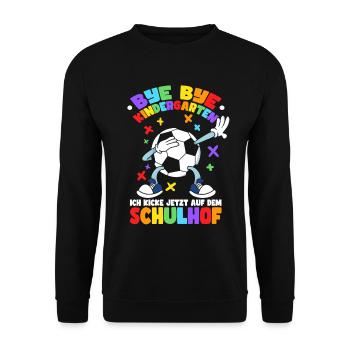 Ich Kicke Jetzt Auf Dem Schulhof - Unisex Pullover - Schwarz - Vorne - Alina (178cm) & Michal (187cm)