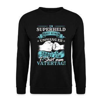Vatertag Papa Ehemann Männertag Vatertag 2023 - Unisex Pullover - Schwarz - Vorne - Alina (178cm) & Michal (187cm)