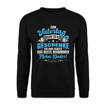 Ich habe meine Kinder - Unisex Pullover - Schwarz - Vorne - Alina (178cm) & Michal (187cm)