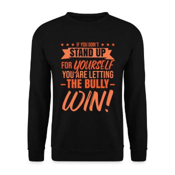 Anti-Mobbing-Monat Tag der Einheit - Unisex Pullover - Schwarz - Vorne - Alina (178cm) & Michal (187cm)