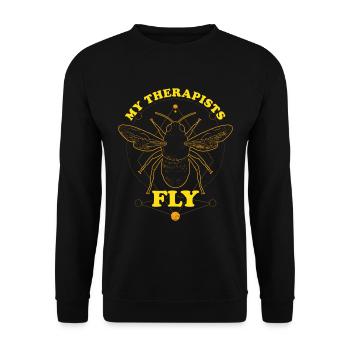 Apiculture Rucher Ruche Abeille Devis Apiculteur - Sweat-shirt Unisexe - noir - Devant - Alina (178cm) & Michal (187cm)