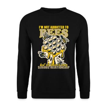 Beekeeping Nectar Honey Apiary Honeycomb - Unisex Sweatshirt - black - Front - Alina (178cm) & Michal (187cm)