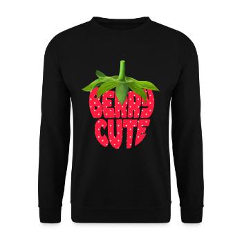 Beeren süß - Unisex Pullover - Schwarz - Vorne - Alina (178cm) & Michal (187cm)