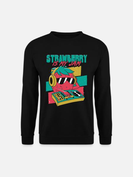 Strawberry is my jam - Unisex Sweatshirt - black