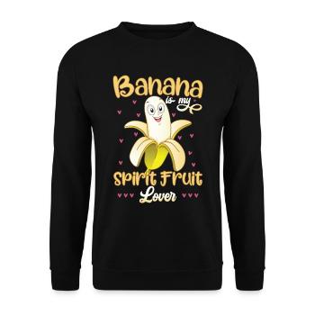 Banana Is My Spirit Fruit Lover - Unisex Sweatshirt - black - Front - Alina (178cm) & Michal (187cm)