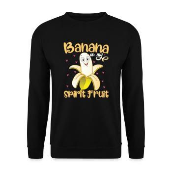 Banana Is My Spirit Fruit - Unisex Sweatshirt - black - Front - Alina (178cm) & Michal (187cm)