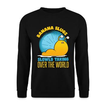 Drôle de limace de banane - Sweat-shirt Unisexe - noir - Devant - Alina (178cm) & Michal (187cm)