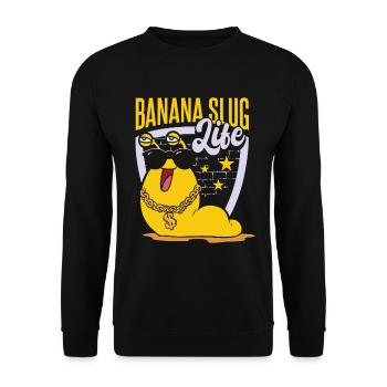 Vie de limace de banane - Sweat-shirt Unisexe - noir - Devant - Alina (178cm) & Michal (187cm)