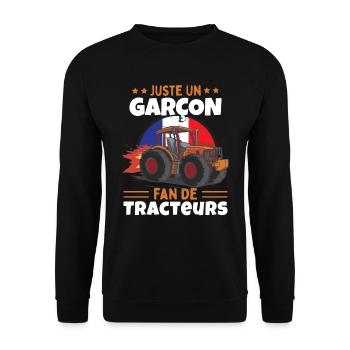 Fan De Tracteurs - Sweat-shirt Unisexe - noir - Devant - Alina (178cm) & Michal (187cm)