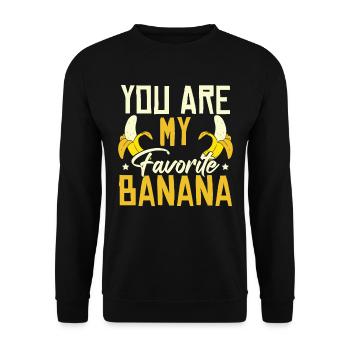 Tu es ma banane préférée - Sweat-shirt Unisexe - noir - Devant - Alina (178cm) & Michal (187cm)