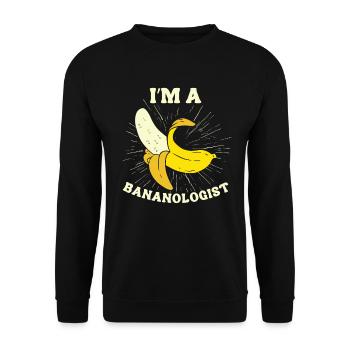 Banana Is My Spirit Fruit - Unisex Sweatshirt - black - Front - Alina (178cm) & Michal (187cm)