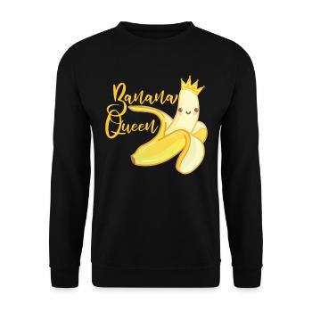 Banana Women Fruit - Unisex Sweatshirt - black - Front - Alina (178cm) & Michal (187cm)