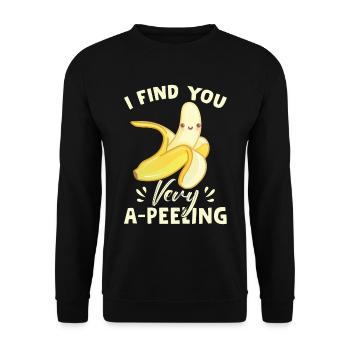 I Find You Very A-Peeling - Unisex Sweatshirt - black - Front - Alina (178cm) & Michal (187cm)