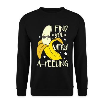 I Find You Very A-Peeling - Unisex Sweatshirt - black - Front - Alina (178cm) & Michal (187cm)