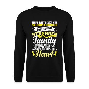 Sarcoma Cancer Support - Unisex Sweatshirt - black - Front - Alina (178cm) & Michal (187cm)