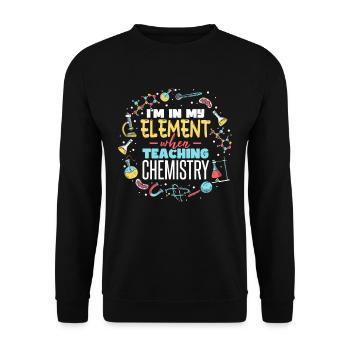 Enseignement de la chimie Professeur de chimiste - Sweat-shirt Unisexe - noir - Devant - Alina (178cm) & Michal (187cm)