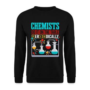 Les chimistes le font périodiquement sur la table - Sweat-shirt Unisexe - noir - Devant - Alina (178cm) & Michal (187cm)