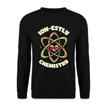 Ion-estly Love Chemistry - Unisex Pullover - Schwarz - Vorne - Alina (178cm) & Michal (187cm)