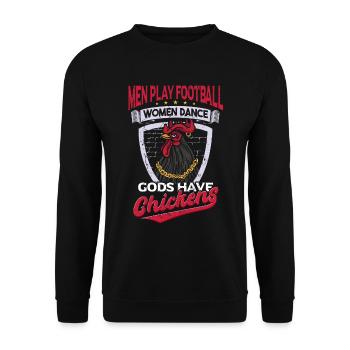 Les dieux ont des poulets - Sweat-shirt Unisexe - noir - Devant - Alina (178cm) & Michal (187cm)