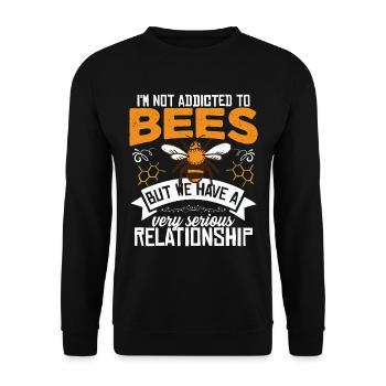 Je ne suis pas accro aux abeilles - Sweat-shirt Unisexe - noir - Devant - Alina (178cm) & Michal (187cm)