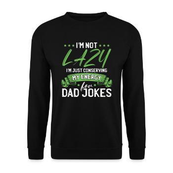 Dad Joke Funny Dad - Unisex Sweatshirt - black - Front - Alina (178cm) & Michal (187cm)