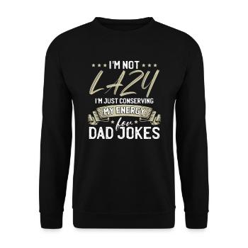 Papa Blague Humour sarcastique - Sweat-shirt Unisexe - noir - Devant - Alina (178cm) & Michal (187cm)