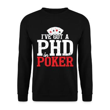 Funny Poker Night Gambling Casino - Sweat-shirt Unisexe - noir - Devant - Alina (178cm) & Michal (187cm)