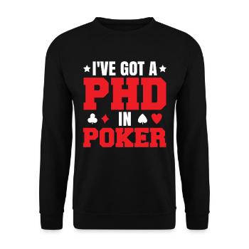 Poker Player Texas Hold'Em - Unisex Sweatshirt - black - Front - Alina (178cm) & Michal (187cm)
