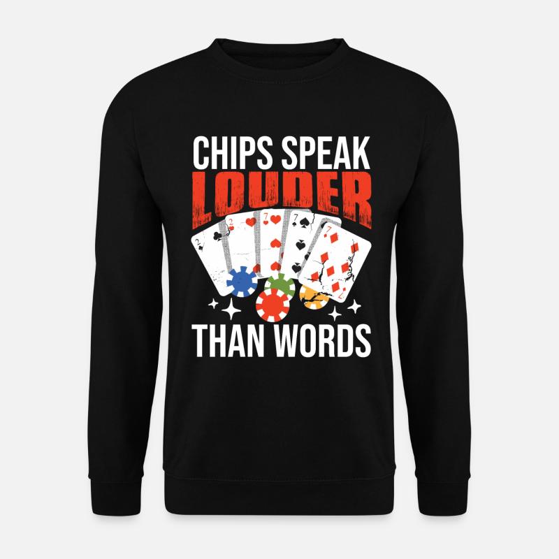 Funny Poker Texas Hold'em - Unisex Sweatshirt - black