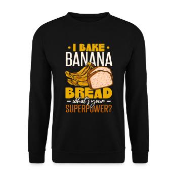 Je fais cuire du pain aux bananes - Sweat-shirt Unisexe - noir - Devant - Alina (178cm) & Michal (187cm)