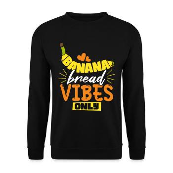 Vibes de pain aux bananes seulement - Sweat-shirt Unisexe - noir - Devant - Alina (178cm) & Michal (187cm)