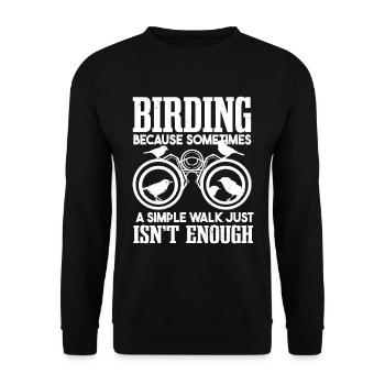 Vogelbeobachtung Vogelbeobachtung - Unisex Pullover - Schwarz - Vorne - Alina (178cm) & Michal (187cm)