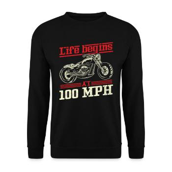 Motorcycle Rider Motorbike - Unisex Sweatshirt - black - Front - Alina (178cm) & Michal (187cm)