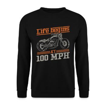 Bike Rider Motorcycle Biker - Unisex Sweatshirt - black - Front - Alina (178cm) & Michal (187cm)