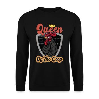 Queen Of The Coop - Unisex Sweatshirt - black - Front - Alina (178cm) & Michal (187cm)