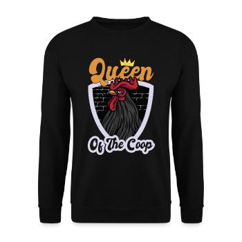Queen Of The Coop - Unisex Sweatshirt - black - Front - Alina (178cm) & Michal (187cm)