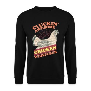 Chuchoteur de poulet - Sweat-shirt Unisexe - noir - Devant - Alina (178cm) & Michal (187cm)