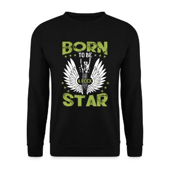 Né pour être un guitariste rock star - Sweat-shirt Unisexe - noir - Devant - Alina (178cm) & Michal (187cm)