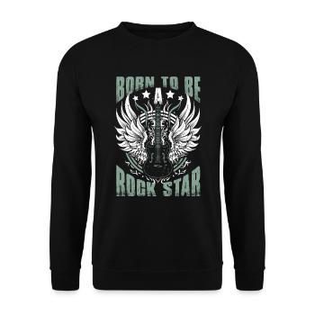Electric Guitar | Guitar Player - Unisex Sweatshirt - black - Front - Alina (178cm) & Michal (187cm)