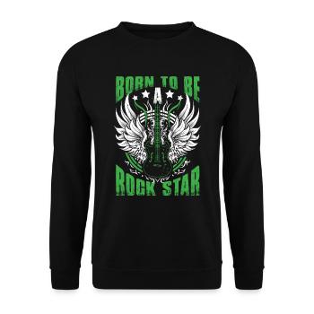 Né pour être une rock star - Sweat-shirt Unisexe - noir - Devant - Alina (178cm) & Michal (187cm)