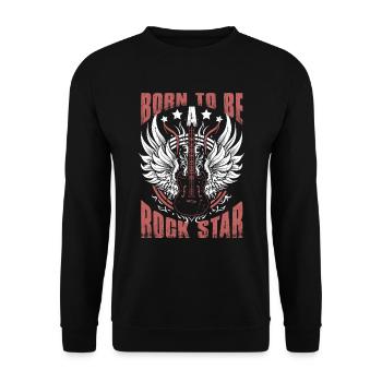 Born To Be A Rock Star Rock Music - Sweat-shirt Unisexe - noir - Devant - Alina (178cm) & Michal (187cm)
