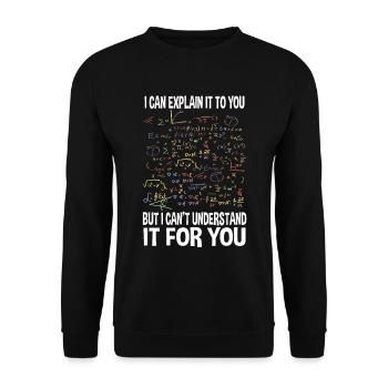 I can explain it to you but I can't understand it - Unisex Sweatshirt - black - Front - Alina (178cm) & Michal (187cm)