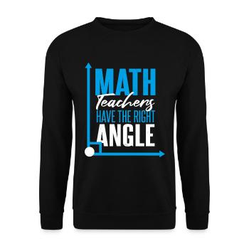 Math Teacher Funny - Unisex Sweatshirt - black - Front - Alina (178cm) & Michal (187cm)