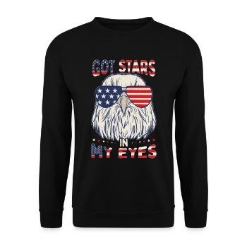 J’ai des étoiles dans les yeux - Sweat-shirt Unisexe - noir - Devant - Alina (178cm) & Michal (187cm)