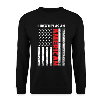 American Flag Independence Day 4th Of July - Unisex Sweatshirt - black - Front - Alina (178cm) & Michal (187cm)