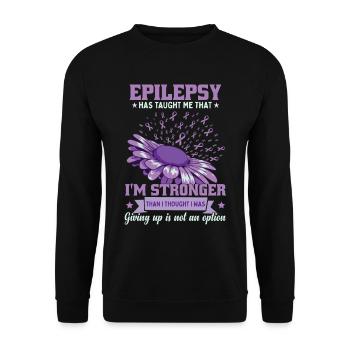 Combattant de l’épilepsie - Sweat-shirt Unisexe - noir - Devant - Alina (178cm) & Michal (187cm)