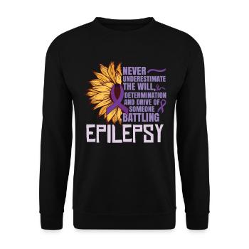 Combattant de l’épilepsie - Sweat-shirt Unisexe - noir - Devant - Alina (178cm) & Michal (187cm)